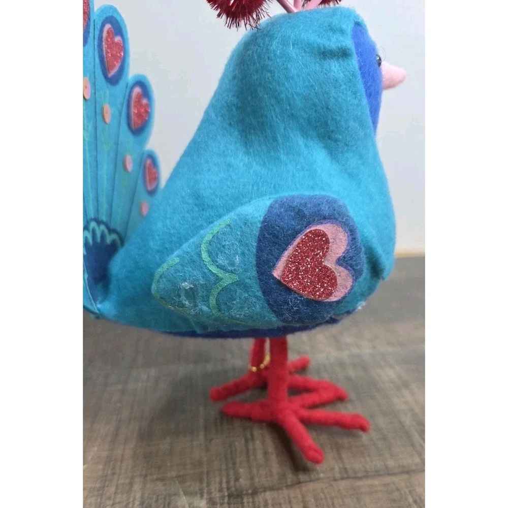 Featherly Friends Felt Blue Bird Valentines 2020 Peabo Peacock MISSING SEQUINS